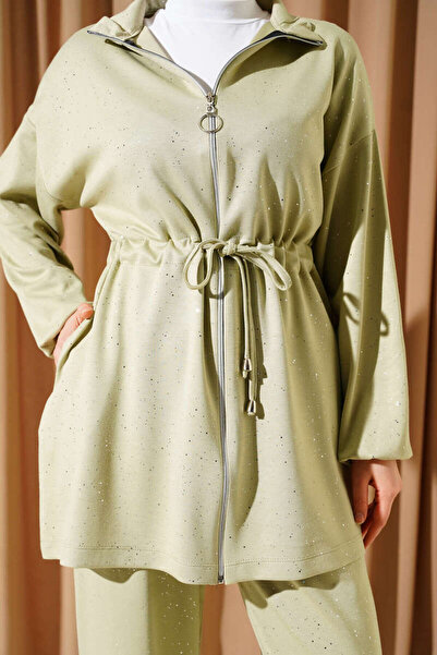 Lavanta Tekstil Bel Tünelli Glittery Loyşa Double Set