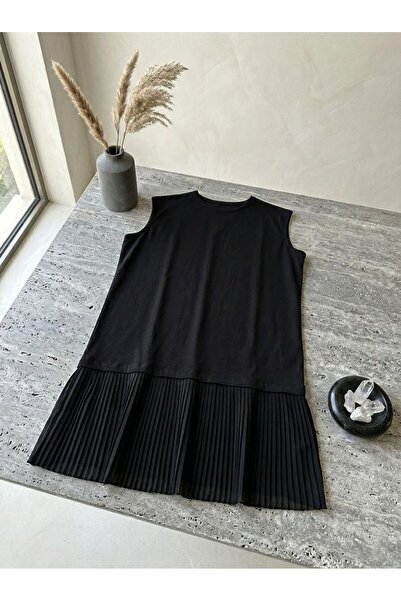 Beanty Pliseli Kolsuz Penye Tesettür İçlik