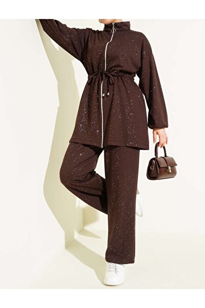 Lavanta Tekstil Bel Tünelli Glittery Loyşa Double Set