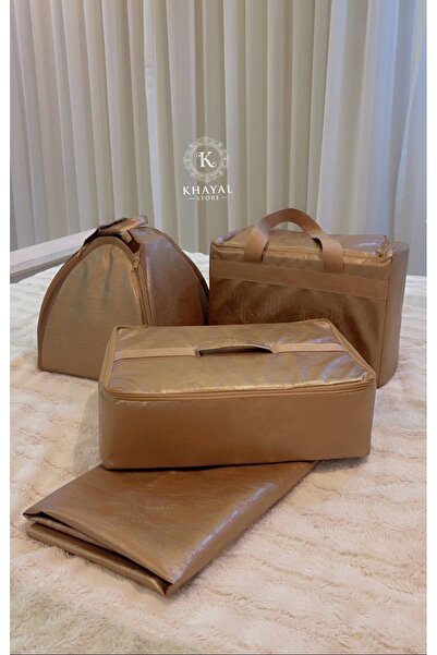 NO BRAND Travel set: Padded insulated food containers – 4 pieces