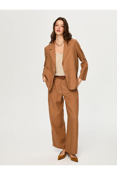 Faik Sönmez %100 Keten Astarsız Blazer Ceket S26CKT015