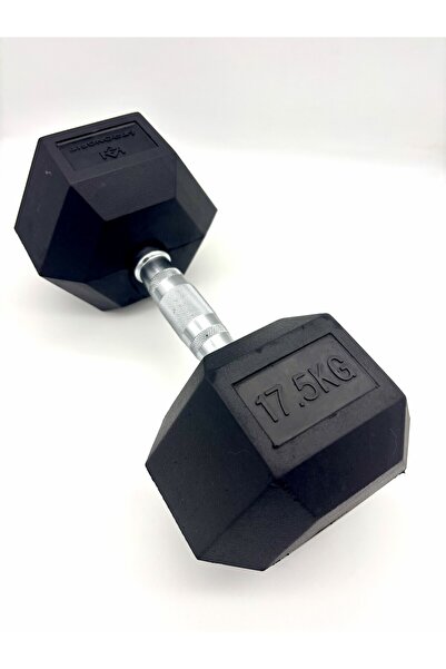 ALİN Sport 17,5 kg Kauçuk Profesyonel Olimpik Hex Dumbbell ( Hex Dambıl - Alt...