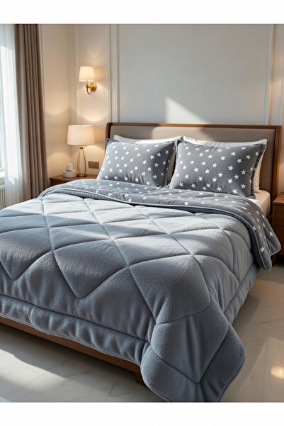 VENTİ VENTİSCA Puffy Welsoft Бавовняна двостороння двоспальна ковдра з візеру...