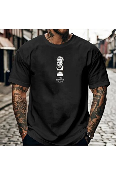 qubo sportswear & company Unisex Oversize εμπριμέ βαμβακερό μπλουζάκι με κοντ...