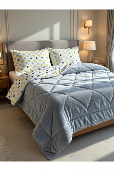 VENTİ VENTİSCA Puffy Welsoft Бавовняна двостороння двоспальна ковдра з візеру...