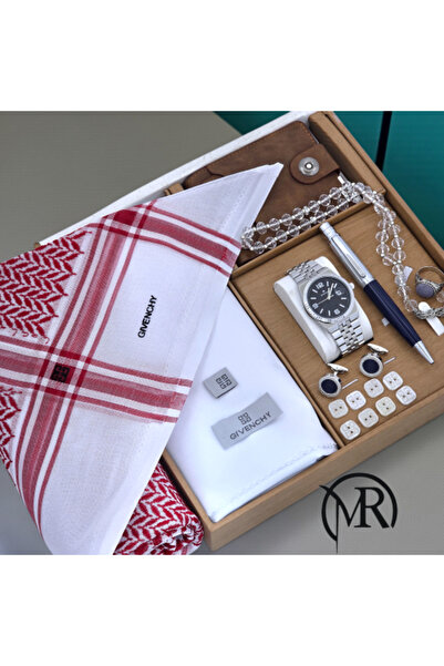 mont royal طقم الهيبة الملكي - فضي اللون بنقشة البالون ومينا أزرق داكن