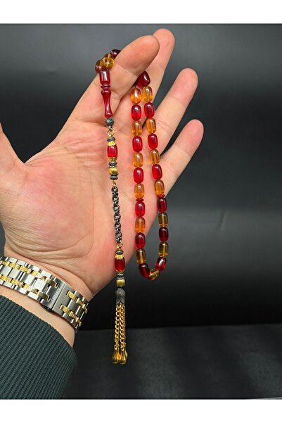 Tesbih-i Hazır Tesbihçilik Galatasaray Fire Amber Prayer Beads Special Design...