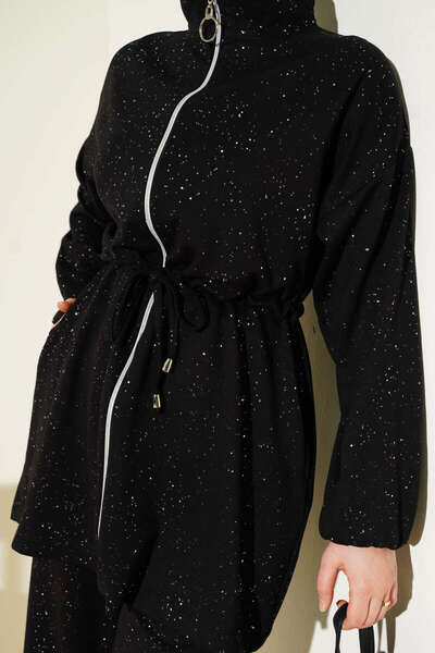 Lavanta Tekstil Bel Tünelli Glittery Loyşa Double Set