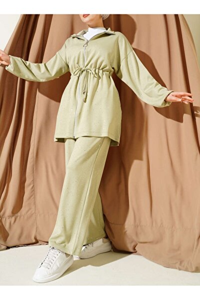 Lavanta Tekstil Bel Tünelli Glittery Loyşa Double Set