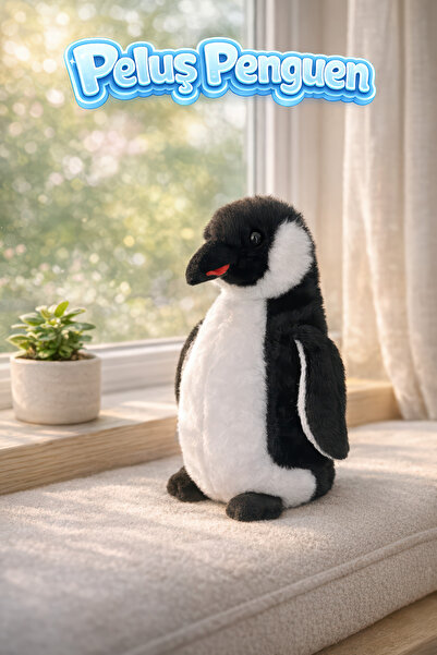 Shem Peluş Penguen Oyuncak 25 cm – Oyun & Uyku Arkadaşı – Yumuşak Dokulu Sarı...