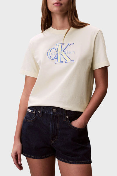 Calvin Klein Pamuklu Regular Fit Logolu Bisiklet Yaka T Shirt LV047F829GF7J T...