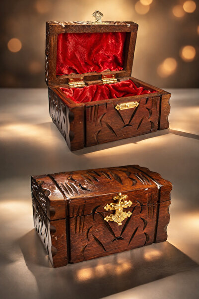 EVVEL ZAMAN ANTİK ANTİKA EL OYMA SANDIK