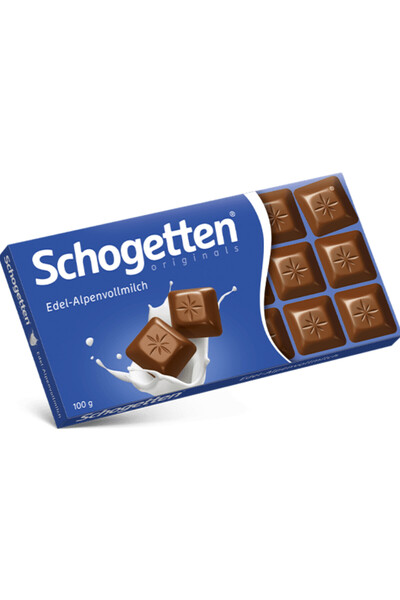 Schogetten Alpine Milk - %100 Alp Sütlü Alman Çikolatası 100g