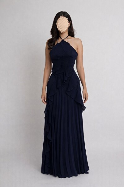 alweshah alahmar Pleated evening dress