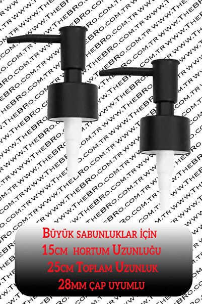 TheBRo 2 Spare Matte Black Soap Dispenser Pumps