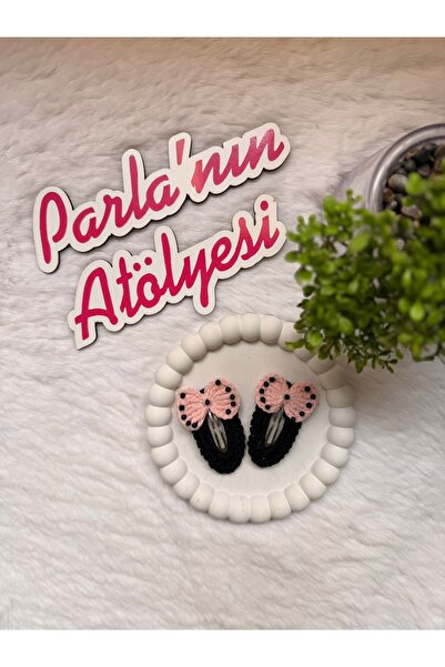 SOFT 2-dijelna kopča sa kopčom Pleteno Ručno izrađena pletena ružičasta mašna