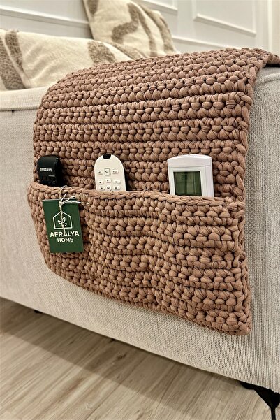 ozbience Koltuk Kenarı Kumanda Kılıfı, Örgü Tasarım, 70 cm, Koruma ve Şıklık