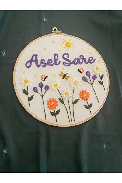 Glow Bebek Kapı Süsü,Punch Nakışlı,Hastane Kapı Süsü,İsimli Kapı Süsü,30 CM,H...