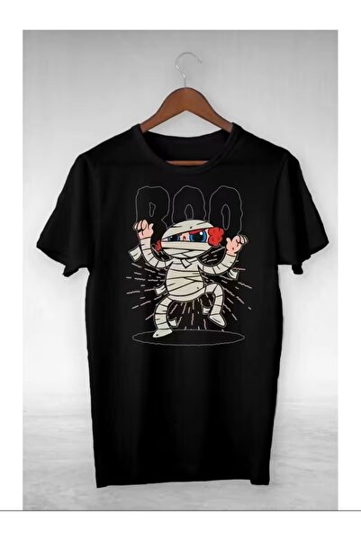 LAND MODA Unisex Women Men Funny Fear Mumm Boo Printed Oversized T-Shirt