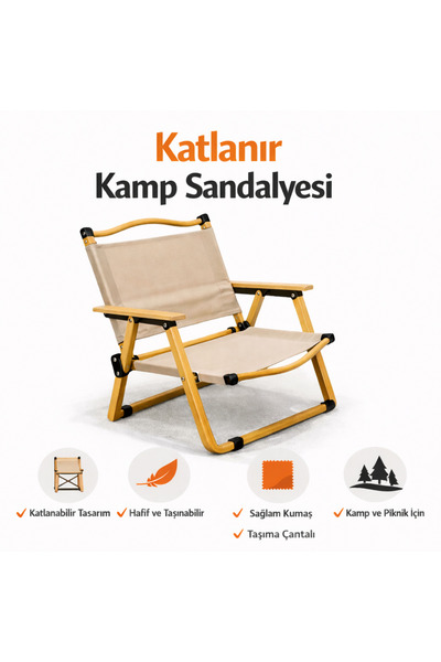 Vi Caro Katlanır Kamp Sandalyesi Taşıma Çantalı Kamp Sandalyesi Piknik Balkon...