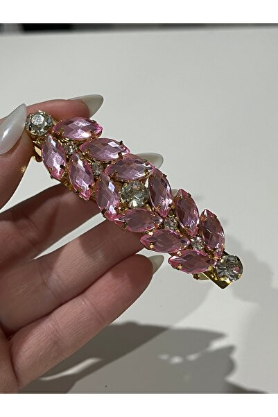 Twinssis Accessories مشبك أوتوماتيكي معدني من حجر الكريستال الكامل من لوكس