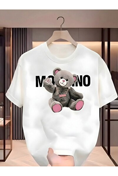 Marco Fresco Special Bear Printed Oversized Crewneck T-Shirt
