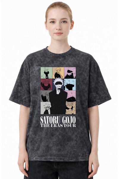SEVBANO Gojo Satoru Jujutsu Kaisen Anime Printed Unisex Oversized Vintage Was...