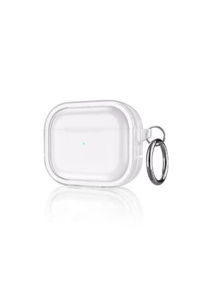 MOVENCHY حافظة شفافة لامعة لسماعات Airpods Pro 2 (الجيل الثاني) - أبيض
