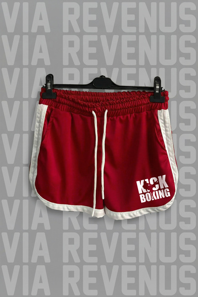 Vordevia Kickboxing Printed Women's Sports Running and Fitness Shorts with St...