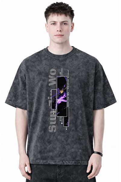 SEVBANO Solo Leveling Sun Jin Wo Anime Printed Unisex Oversized Vintage Washe...