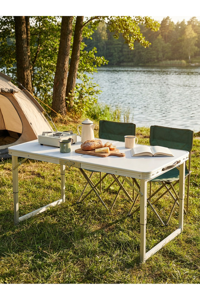 GOG طاولة تخييم قابلة للطي محمولة مع ارتفاع قابل للتعديل، طاولة نزهة مقاومة ل...