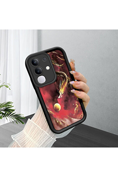 ucuc حافظة من السيليكون الأسود متوافقة مع هاتف Vivo Y29 4G، مقاومة للصدمات، ن...