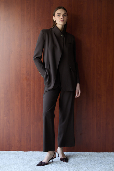 Melike Tatar Poly Viscose Jacketed Suit 32-2713