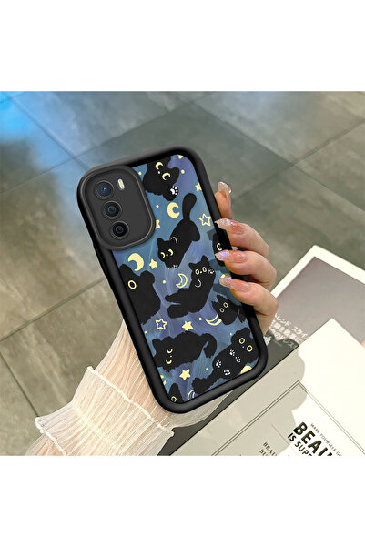 ucuc Oppo A16/A16S Uyumlu Siyah Silikon Kılıf Darbeye Dayanıklı Kamera Koruma...