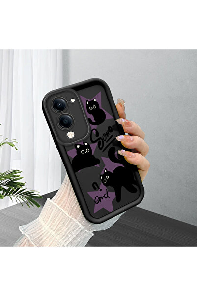 ucuc حافظة سيليكون سوداء متوافقة مع هاتف Vivo Y29T 5G مقاومة للصدمات مع حماية...