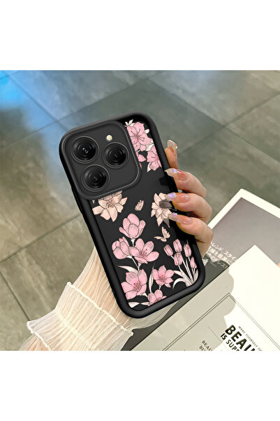 ucuc Tecno Spark 20 Pro 4G(KJ6) Uyumlu Siyah Silikon Kılıf Darbeye Dayanıklı ...