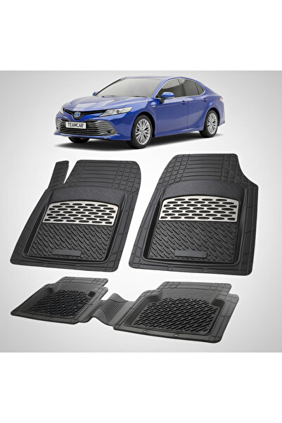 TEAMCAR Πατάκια δαπέδου συμβατά με Toyota Camry XV70 Sedan 2017-2020 | Ασημί