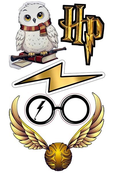telaşe memuru Harry Potter Pasta Süsü - Harry Potterlı Yenilebilir Pasta Resm...