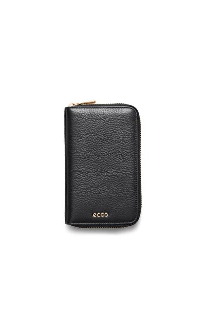Ecco Wallet Zipped Pebbled Leather