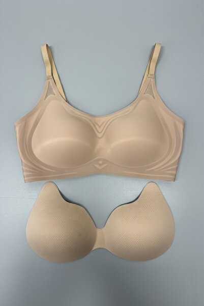 C&City Non-wired Stitch-Free Laser Removable Pad Bra C26240 Cappucino