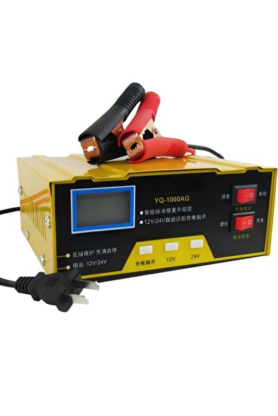 BSMBIOO 12V/24V Battery Charger Intelligent Pulse Repair Type Charger with Di...