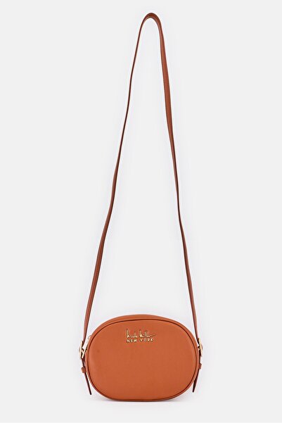 Nicole Miller Women Brand Logo Cross Body Bag, Brown