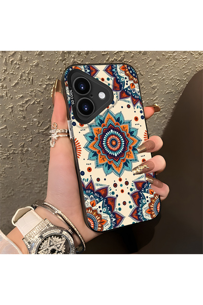 Hontinga حافظة هاتف آيفون 16 بلس متوافقة مع الحواف السيليكونية والخلفية الصلب...