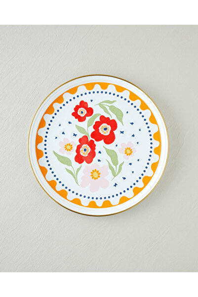 English Home Bright Bloom Emaye Tepsi 31 cm Renkli