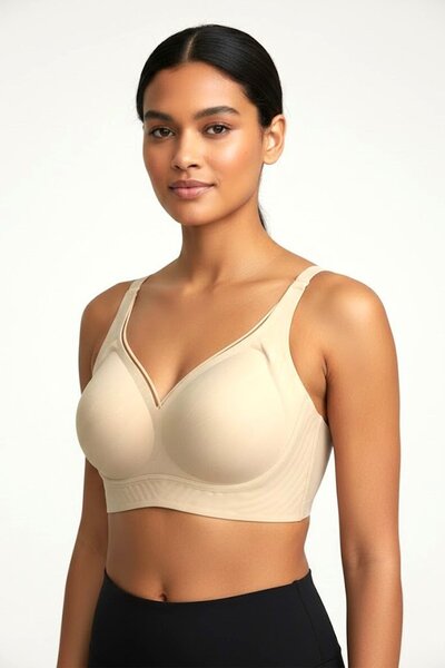C&City Non-wired Stitch-Free Laser Removable Pads Bra C26220 Cappucino