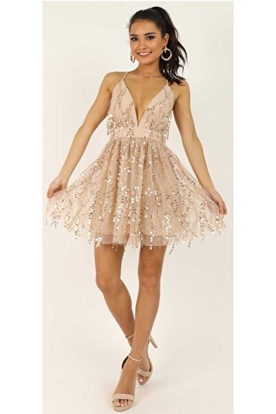 Hanife Glam Couture Hanife Glam mini saçaklı elbise