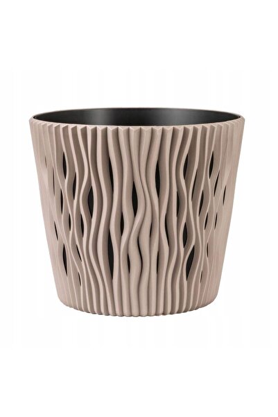 Prosperplast Ghiveci decorativ de flori, rotund, cafeniu, 7.9 L, 26.2x22.2 cm...