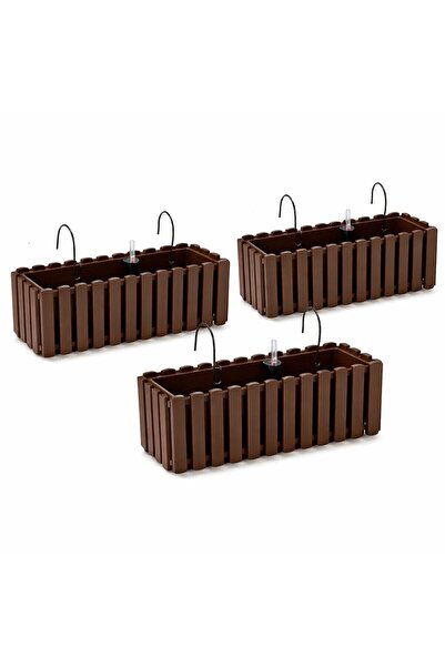 Prosperplast Set 3 jardiniere decorative cu suport metalic, sistem irigare,​​...