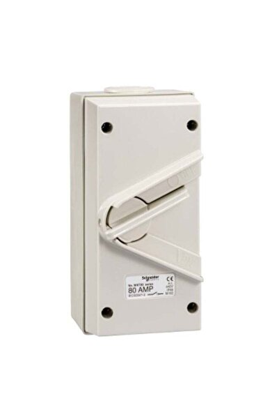 SCHNEIDER مفتاح عزل ثلاثي الأقطاب للتثبيت السطحي - 80 أمبير - 440 فولت - IP66