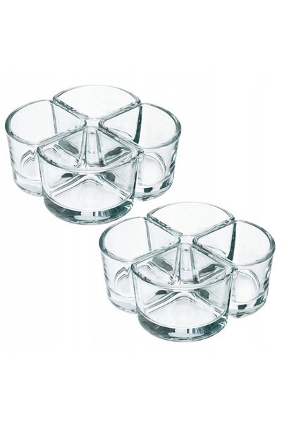 KADAX Glass Salad Bowl 120ml For Snacks Dip Sauce Salad Bowl Set 8 pcs